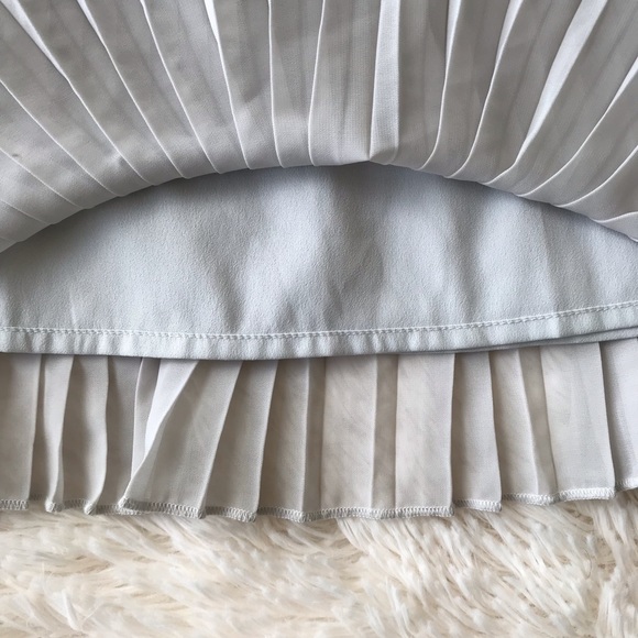 Frenchi pleated chiffon mini skirt grey tennis skirt flowy ballet core S… - Picture 8 of 8